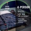 Skydome Camping Tent, 4 Person Weatherproof Tent with 5 Minute Setup, includes Pre-Attached Poles, Rainfly, Carry Bag