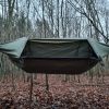 Night Cat 2 Person Waterproof Camping Hammock with Rain Fly and Bug Net Hammock Tent with Storage Pocket for Sleeping Pad