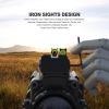 4X32 Prism Rifle Scope With Rear Iron Sight & Fiber Optics Sight Tri-Illuminated Rapid-Changing Etched Reticle ACOG 20mm Rail