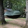 Night Cat 2 Person Waterproof Camping Hammock with Rain Fly and Bug Net Hammock Tent with Storage Pocket for Sleeping Pad