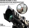 4X32 Prism Rifle Scope With Rear Iron Sight & Fiber Optics Sight Tri-Illuminated Rapid-Changing Etched Reticle ACOG 20mm Rail
