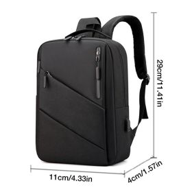 Anti Theft Laptop Backpack Travel Backpack Airline Approved Waterproof College School Bag With USB Charging Port For Men Women (Color: Black Color)