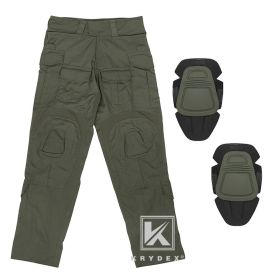 KRYDEX Tactical G3 Combat Pants CP Style BDU Uniform Trousers With Knee Pads For Hunting Outdoor Hiking Men Clothes (Color: RG, size: XXXL(40W))
