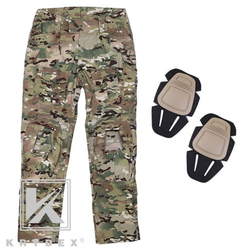 KRYDEX Tactical G3 Combat Pants CP Style BDU Uniform Trousers With Knee Pads For Hunting Outdoor Hiking Men Clothes