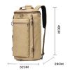 Fashion Large Capacity Canvas Backpacks Men's Women's Hand-held Crossbody Travel Bag Sports Outdoor Cylindrical Luggage Bag
