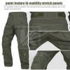 KRYDEX G3 Combat Trousers Ranger Green CP Style Tactical BDU Uniform Pants With Knee Pad For Outdoor Hunting