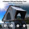 Explorer Rooftop Tent Hardshell with Luggage Racks&Replaceable Netting Rain Curtains, Truck Bed Tent for Camping, Pop Up Roof Top Tents for Truck Jeep